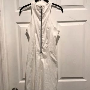 White zippered dress